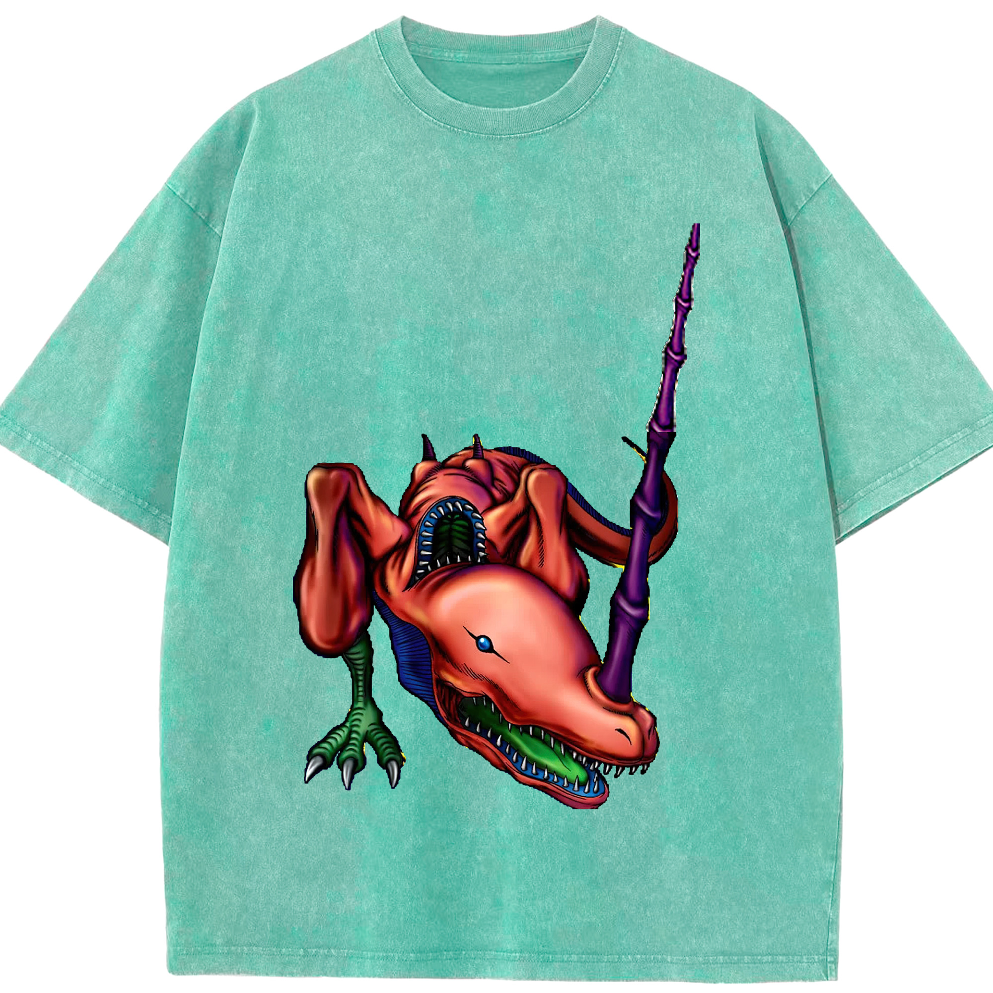（画像用） 遊☆戯☆王 Yu-Gi-Oh! 綿100% ヴィンテージ風 半袖Tシャツ（フロントプリント）